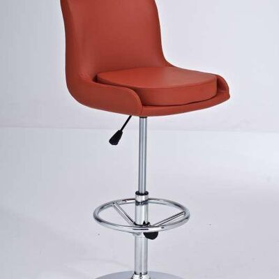 Barkruk Florida cognac 44x41x100 cognac artiste Verchroomd métal