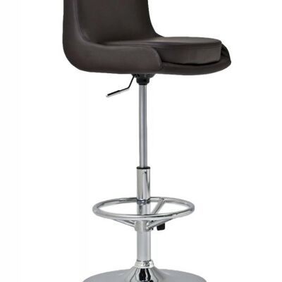 Barkruk Florida bruin 44x41x100 bruin kunstleer Verchroomd metaal
