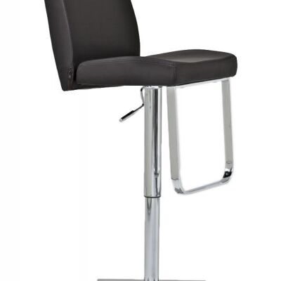 Barkruk Helsinki bruin 46x42x115 bruin kunstleer Verchroomd metaal
