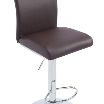 Barkruk Keulen bruin 47x38,5x95 bruin kunstleer Verchroomd metaal