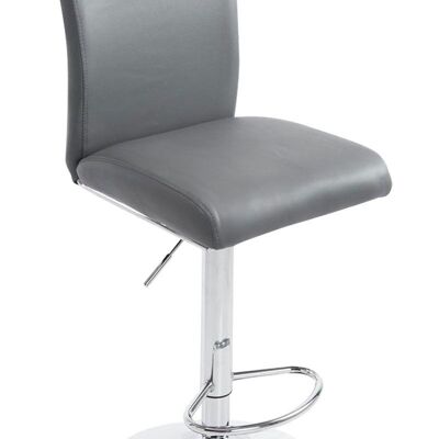 Barkruk Keulen Grijs 47x38,5x95 Grijs kunstleer Verchroomd metal