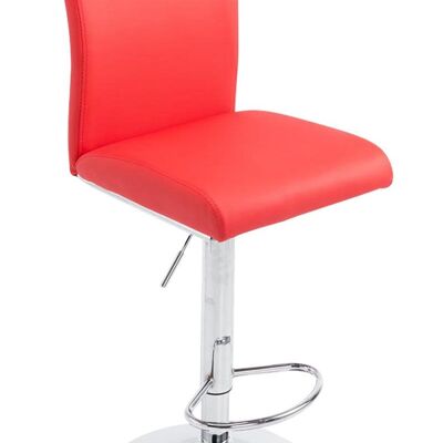 Barkruk Keulen rood 47x38,5x95 rood kunstleer Verchroomd metal