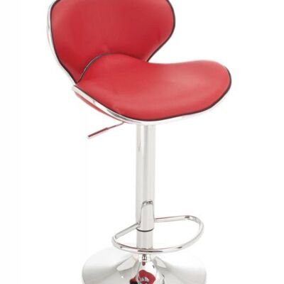 Barkruk Las Vegas rood 42x45x102 rood kunstleer metal