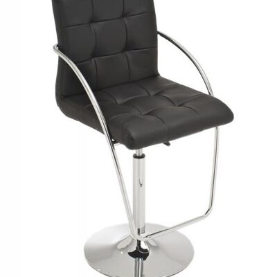 Barkruk Malmˆ zwart 53x51,5x126 zwart Verchroomd metaal