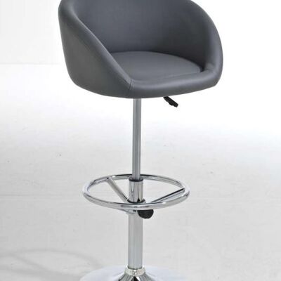 Barkruk Miami Grigio 47x54x106 Grigio artistico Verchroomd metaal