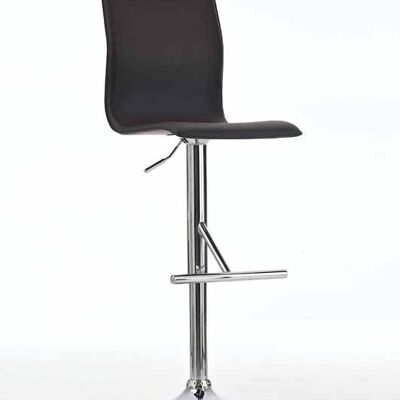 Barkruk Paris bruin 41x41x120 bruin kunstleer Verchroomd metal