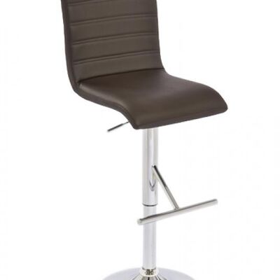 Barkruk Potsdam bruin 47x46x114 bruin kunstleer Verchroomd metal