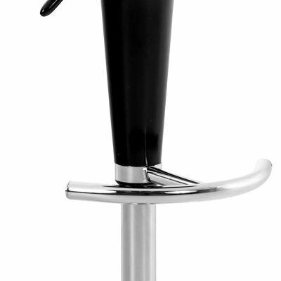 Barkruk Zadel noir 37x37x87 noir Hout Verchroomd métal