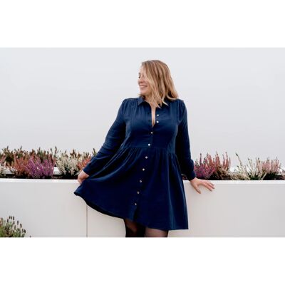 Vestido premamá y lactancia - Azul Marino