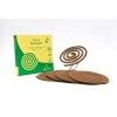 No+Mosquis BIOAROMA Spiral. Ideal for outdoors. 10 spirals of approximately 7 hours. ICEA certified. Ayurveda . Fair Trade.Zero Waste