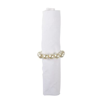 set of 4 pearl napkin rings