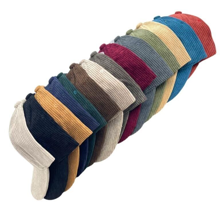 Berretto da donna in stile velluto a coste di grande qualità e taglia unica per donna