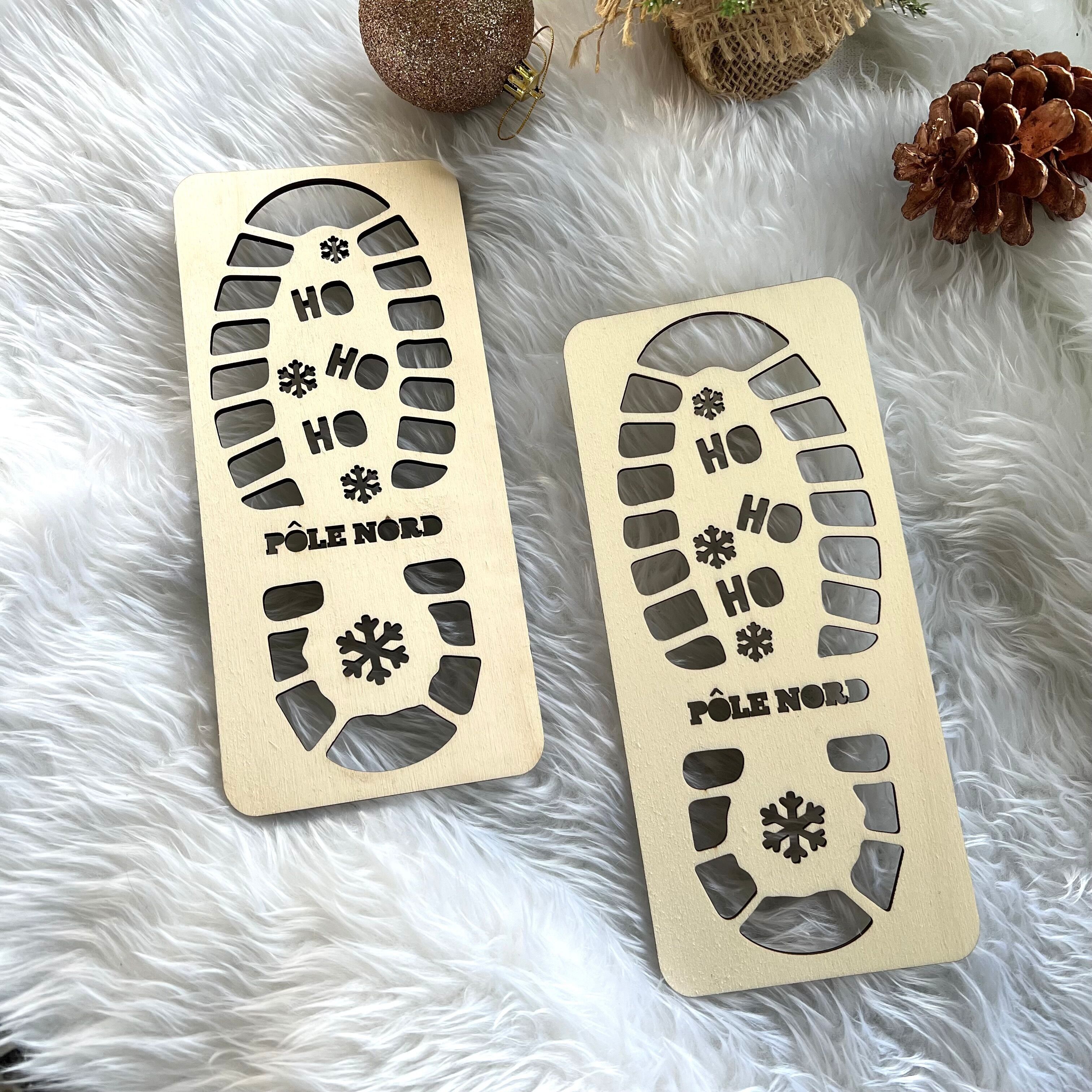 Stencil con impronte di Babbo Natale