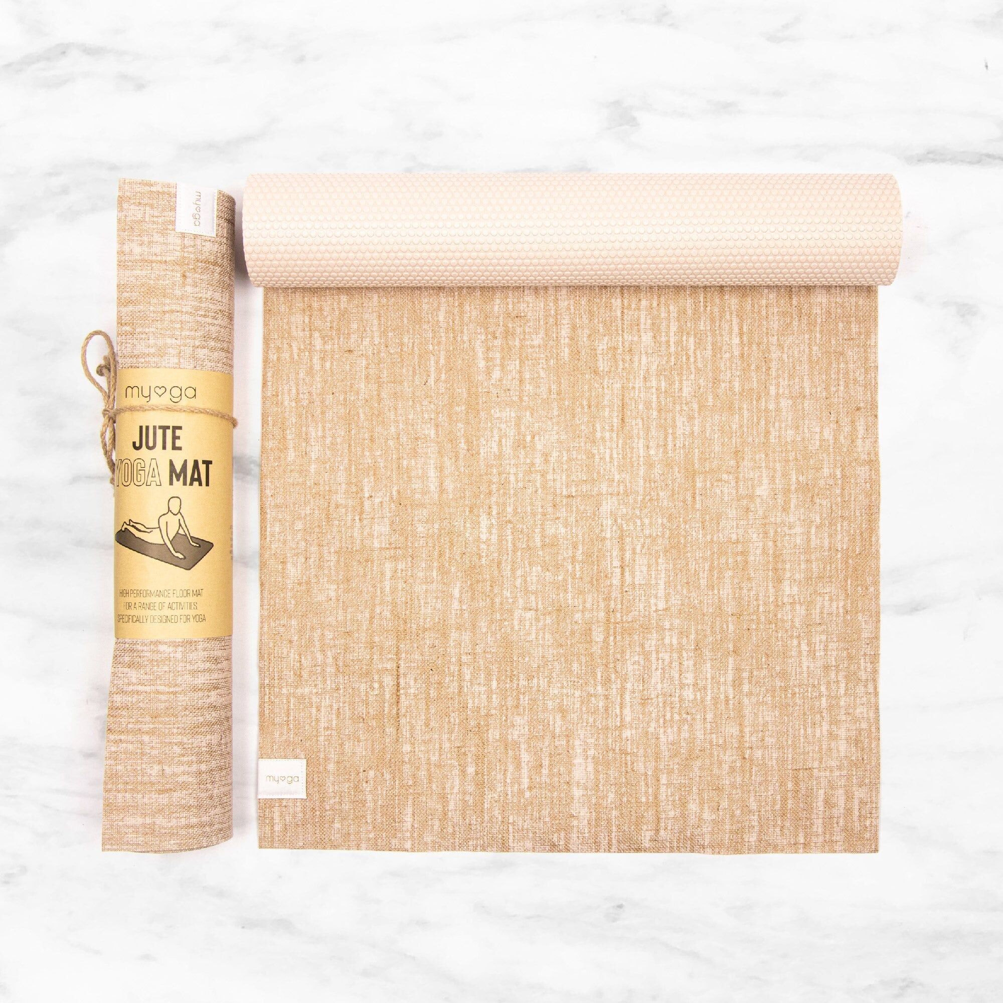 Estera de yoga de yute - beige