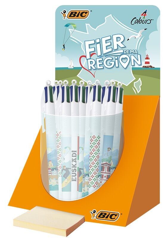 Set di 30 penne a sfera BIC 4 colori, tema originale del sud-ovest