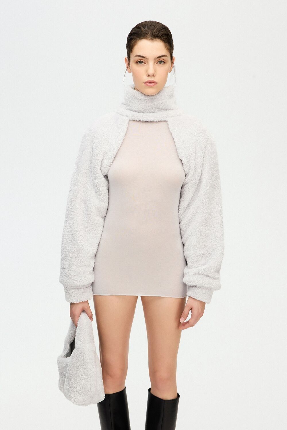 Camicetta Sherpa Bolero grigia (3502) - 100% poliestere riciclato