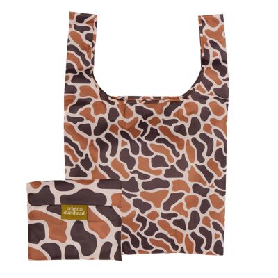 NUOVA Stampa!Borsa tote ecologica riutilizzabile Taupe Ripples