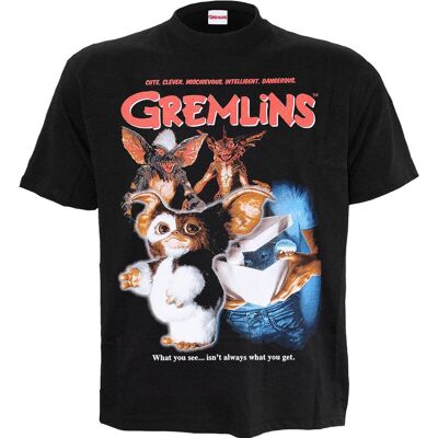 GREMLINS - STRIPE - Camiseta con estampado frontal en color negro