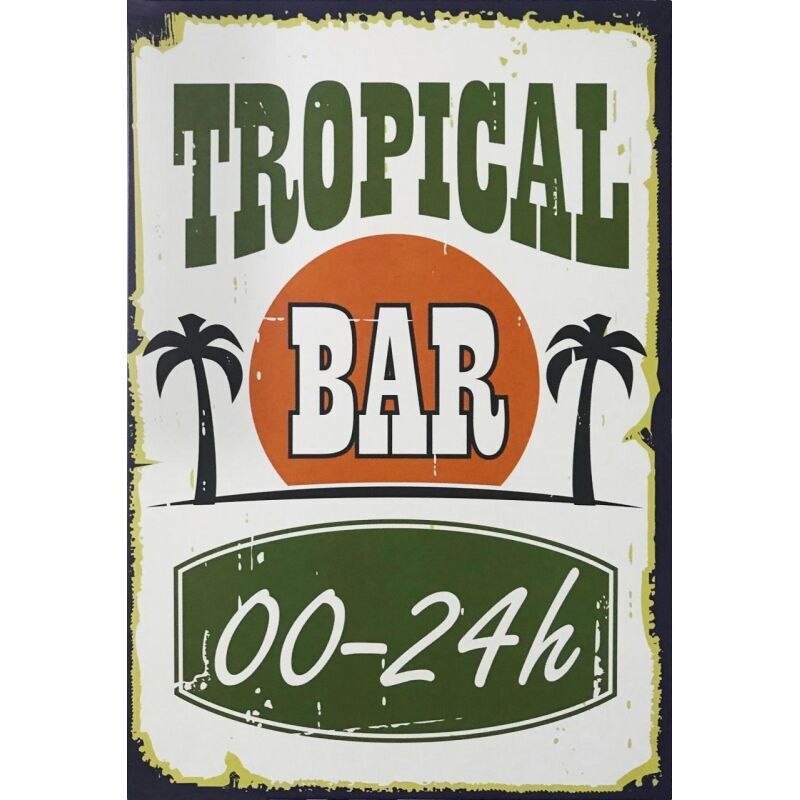 Targa in metallo Tropical Bar