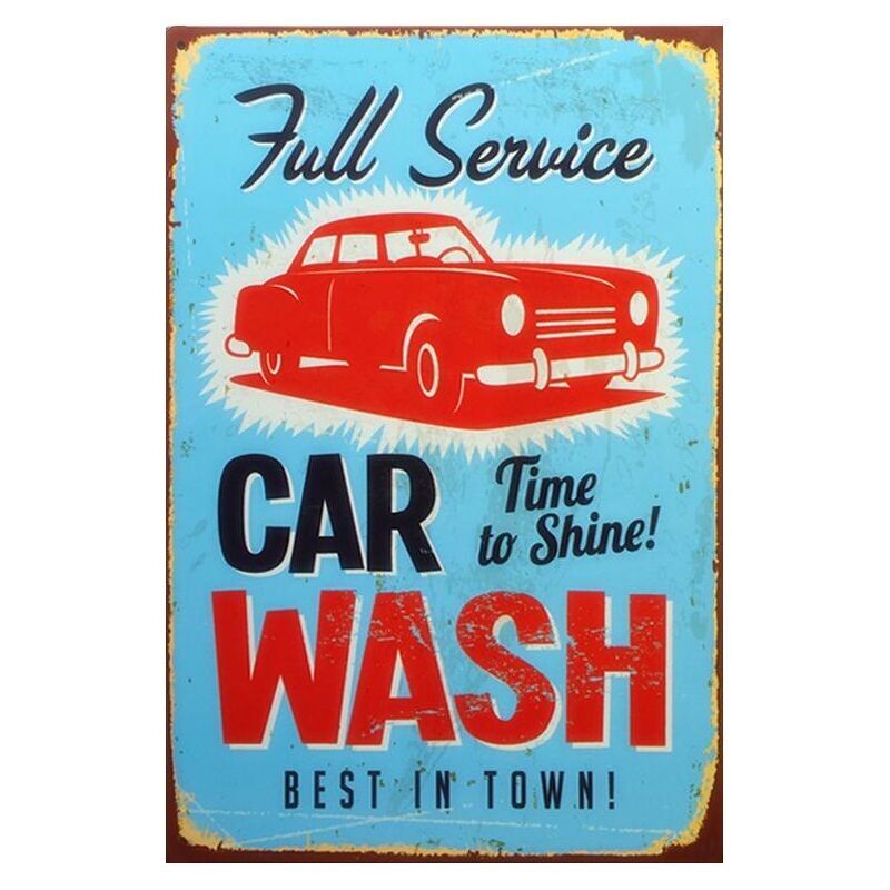 Plaque metal CAR WASH