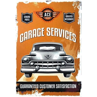 Plaque metal Garage Services