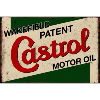 Plaque metal CASTROL 20x30