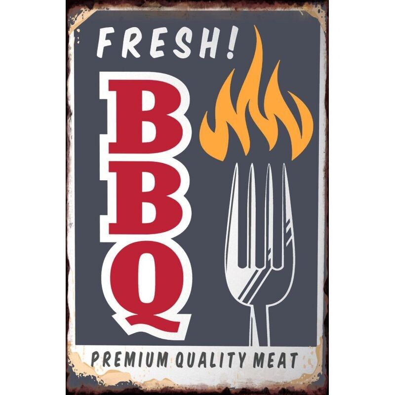 Piastra metallica fresca per barbecue