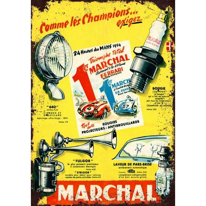 Plaque metal Marchal 30x40