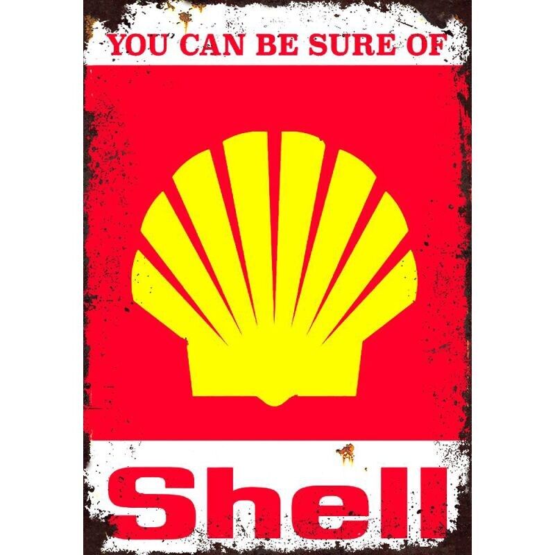 SHELL-Metallplatte