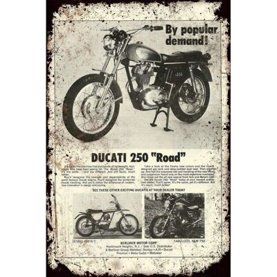 Placa metalica DUCATI 250 CARRETERA