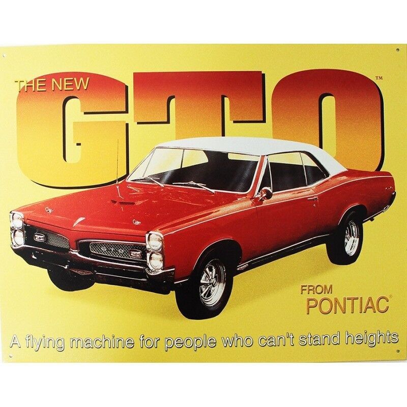 Plaque Métal Publicitaire Pontiac Logo 1930 – 30×40 Cm – Déco Garage