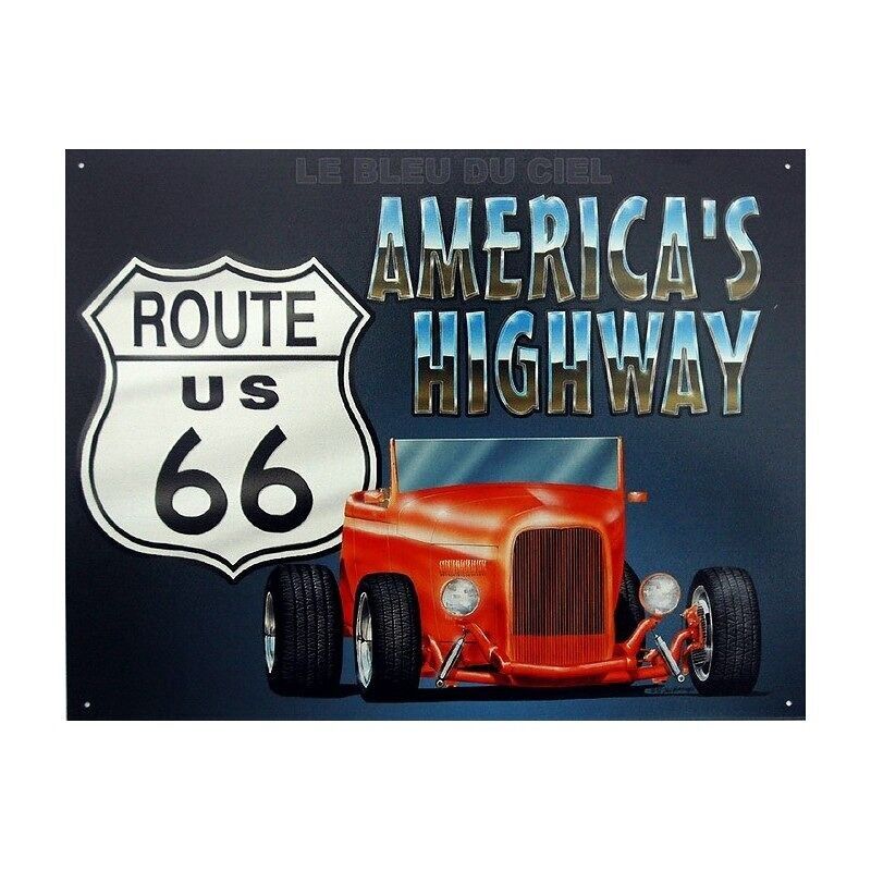 Piastra metallica dell'autostrada americana