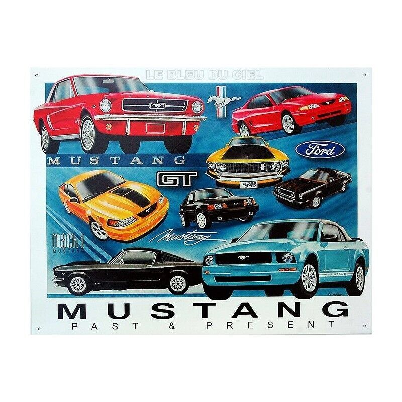 Mustang Chronologie Metallplatte