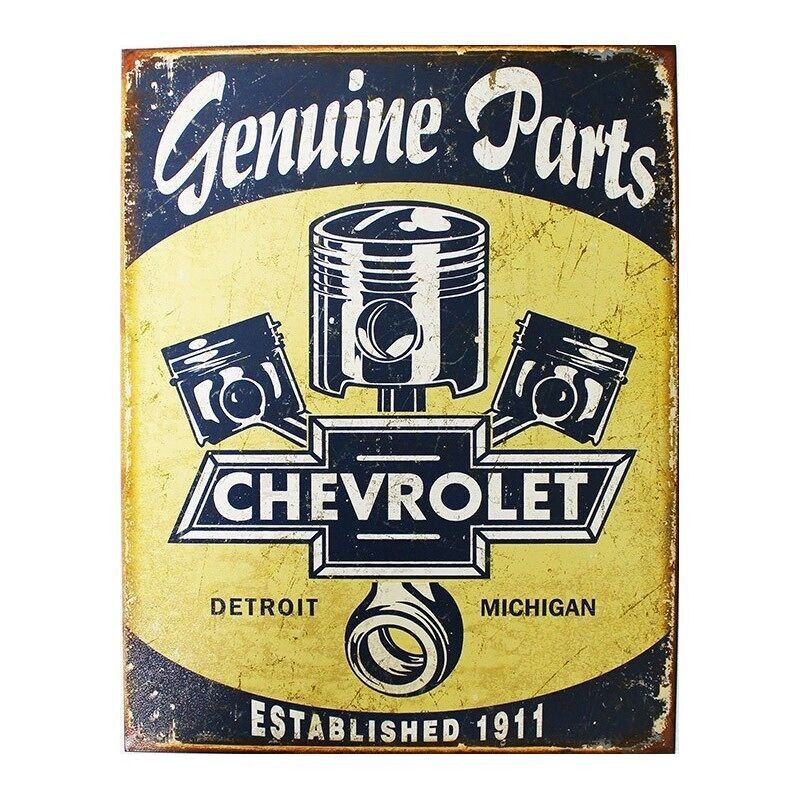 Plaque metal GENUINE PARTS CHEVROLET