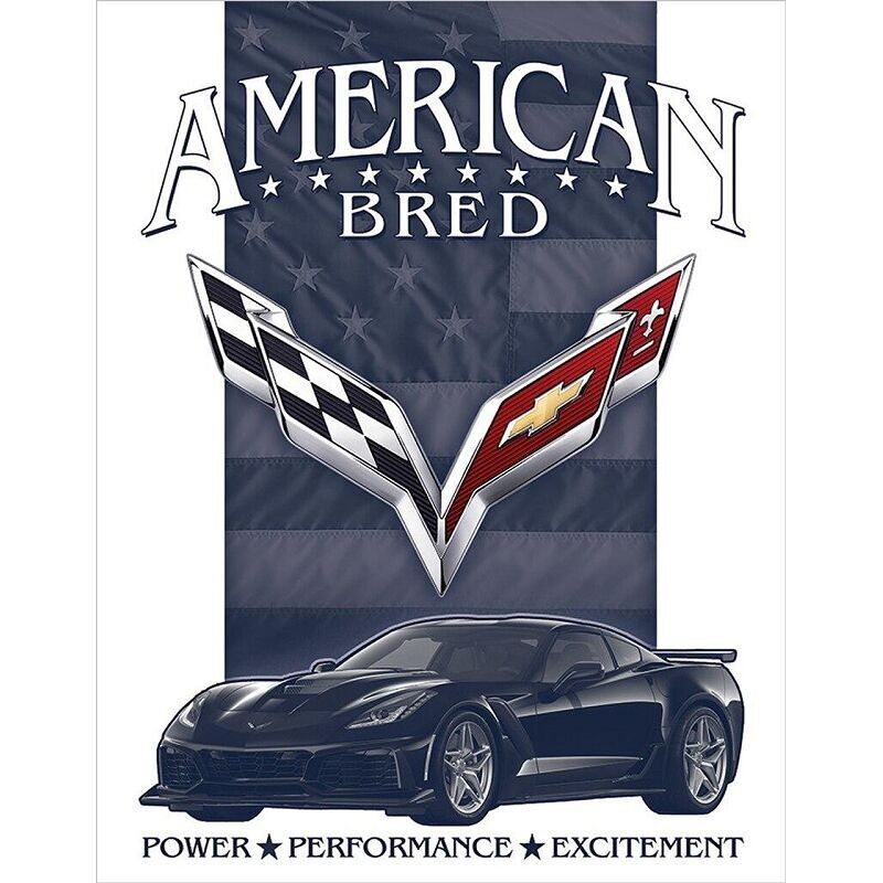 Plaque metal Corvette - American Bred