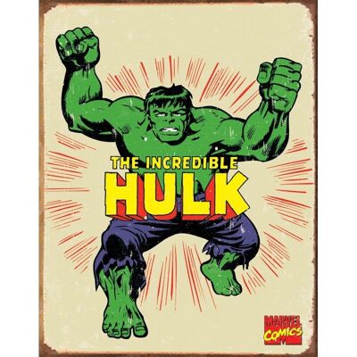 Plaque metal Hulk 30x40
