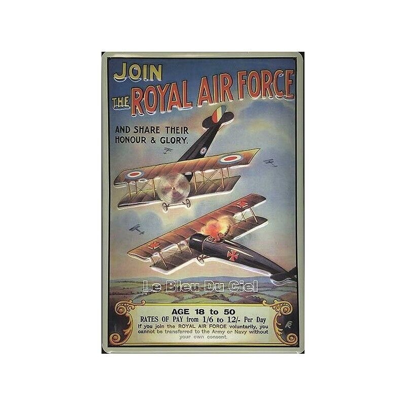 Piastra metallica UNISCITI ALLA ROYAL AIR FORCE
