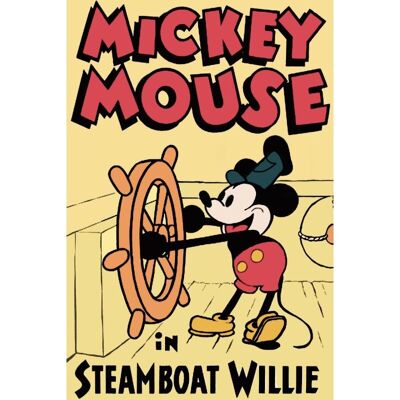 Plaque metal Mickey Mouse 30x40