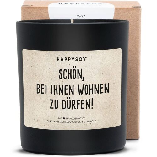 Duftkerze - Schön, bei Ihnen wohnen zu dürfen!