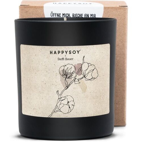 Duftkerze - HAPPYSOY® Art Collection by Steffi Bauer "Baumwolle"