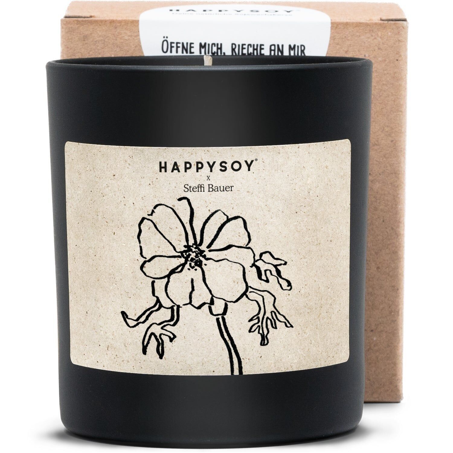 Duftkerze - HAPPYSOY® Art Collection by Steffi Bauer "Eisblume"