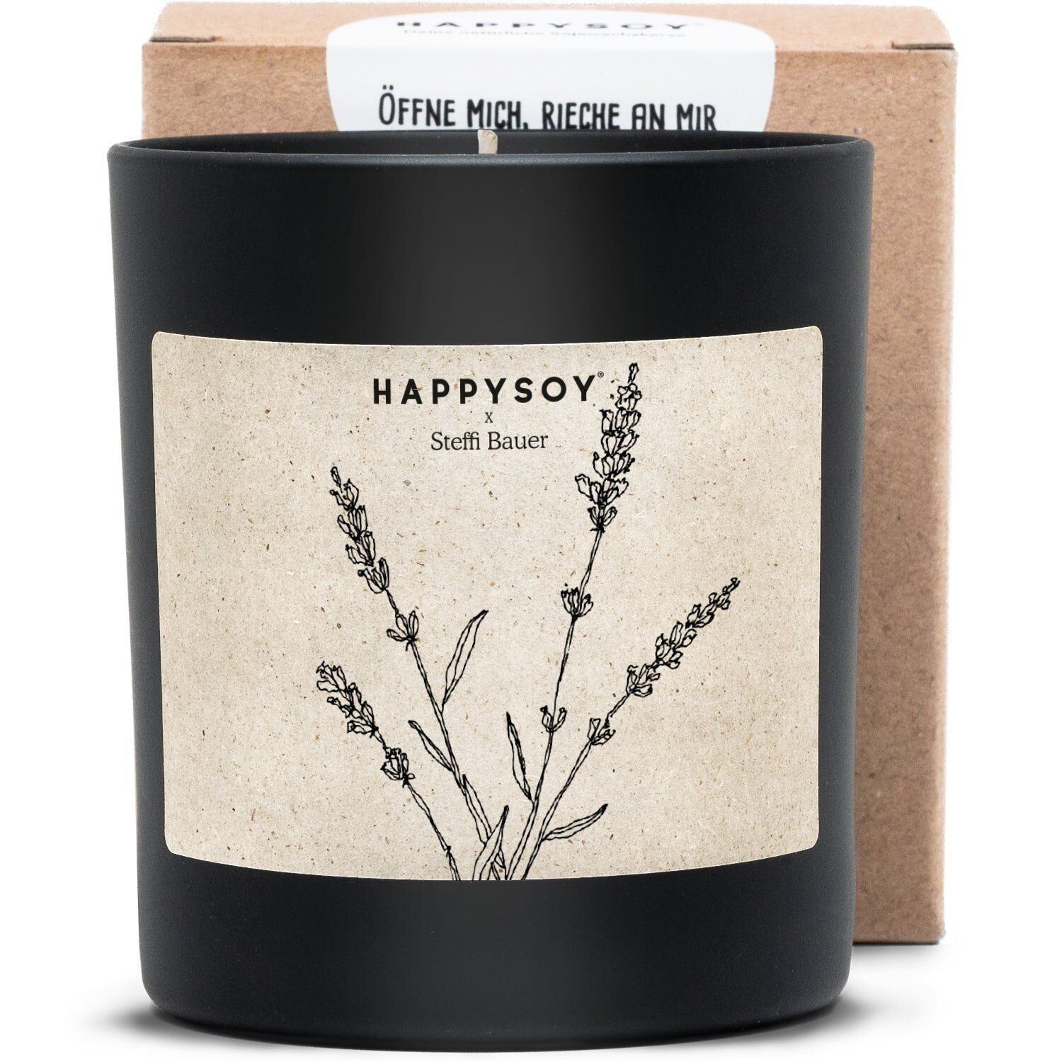 Duftkerze - HAPPYSOY® Art Collection by Steffi Bauer "Lavendel"