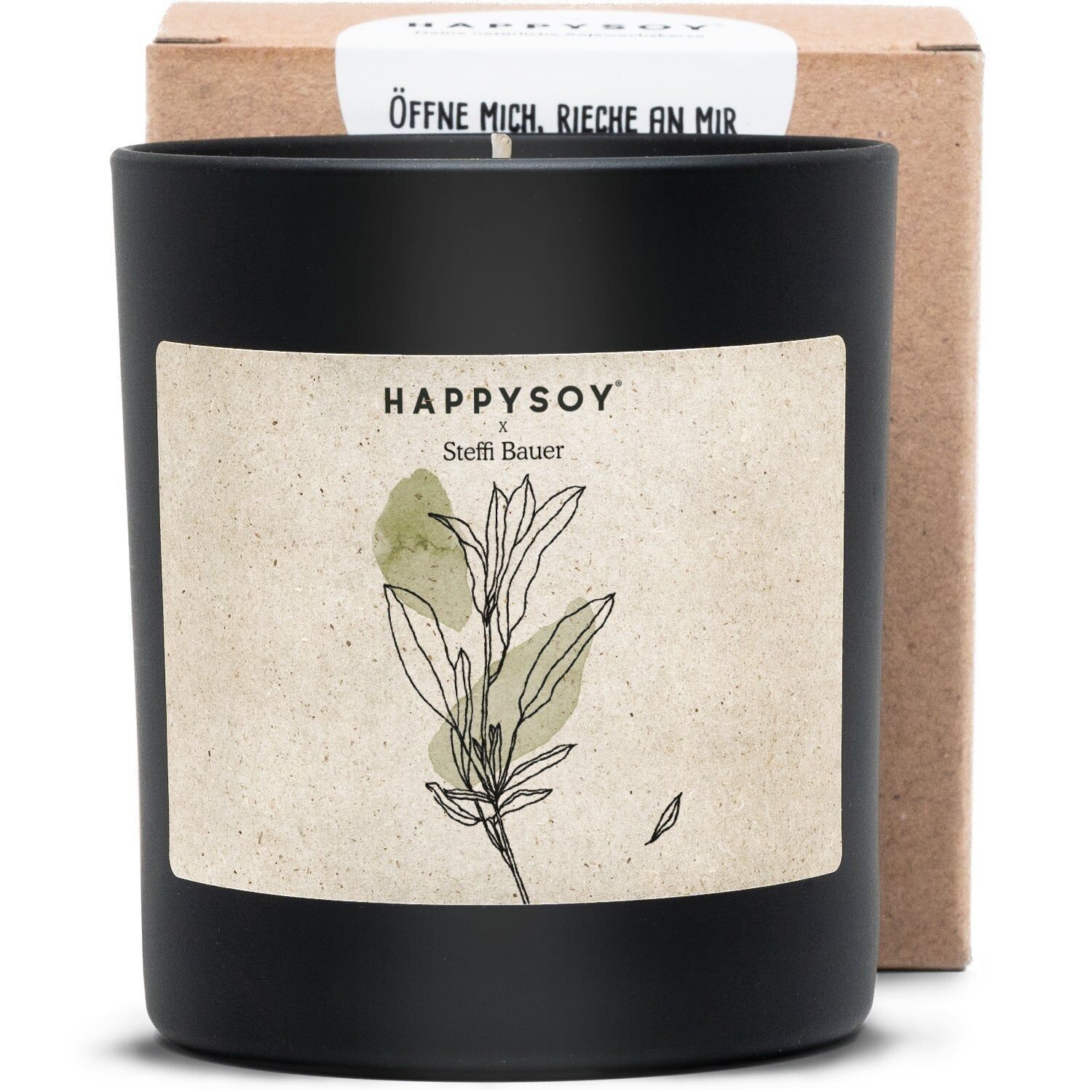 Duftkerze - HAPPYSOY® Art Collection by Steffi Bauer "Salbei"