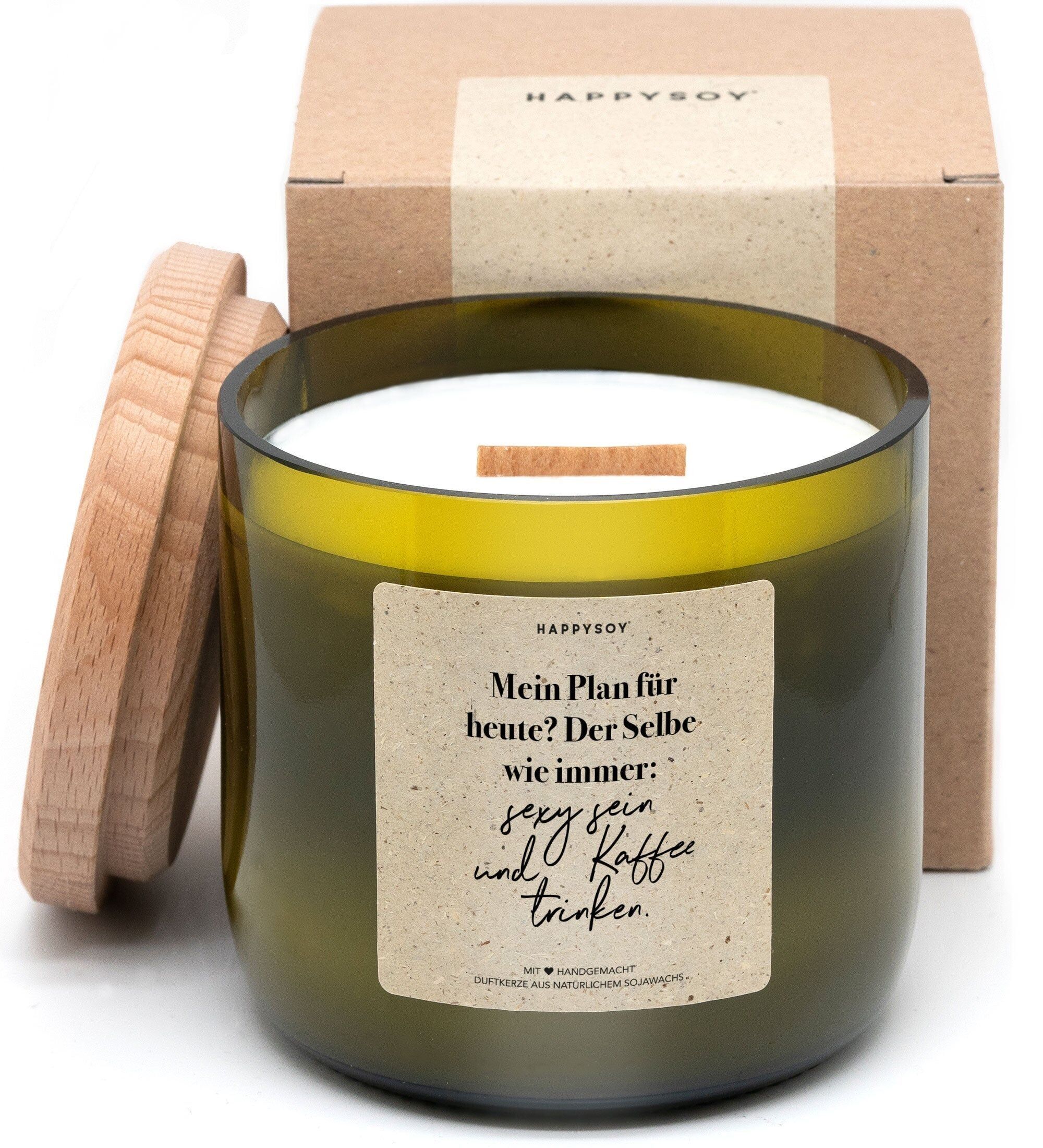 Bougie parfumée – Mon plan pour aujourd'hui ? Comme toujours : être sexy et boire du café