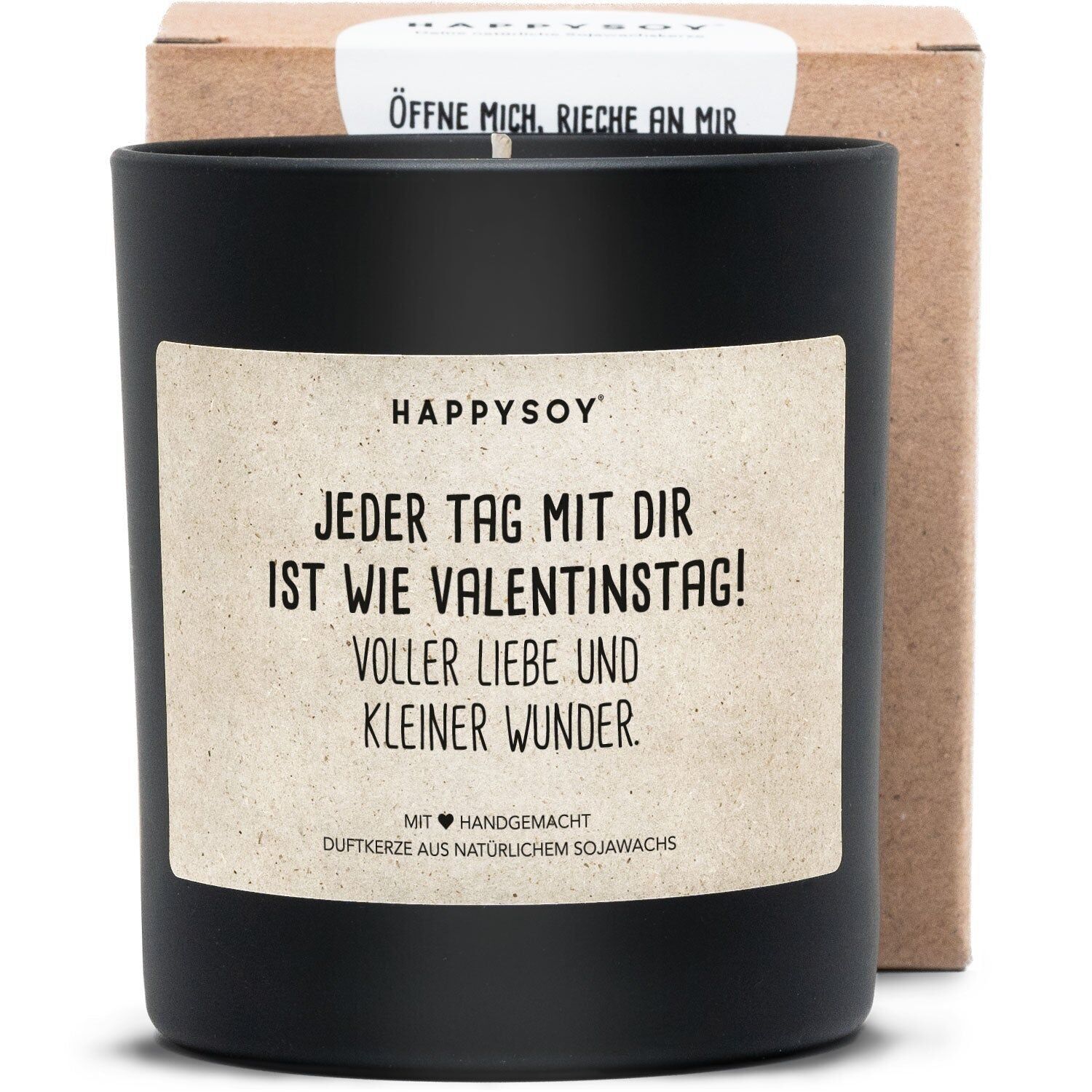 Duftkerze - Jeder Tag mit dir ist wie Valentinstag – voller Liebe und kleiner Wunder.