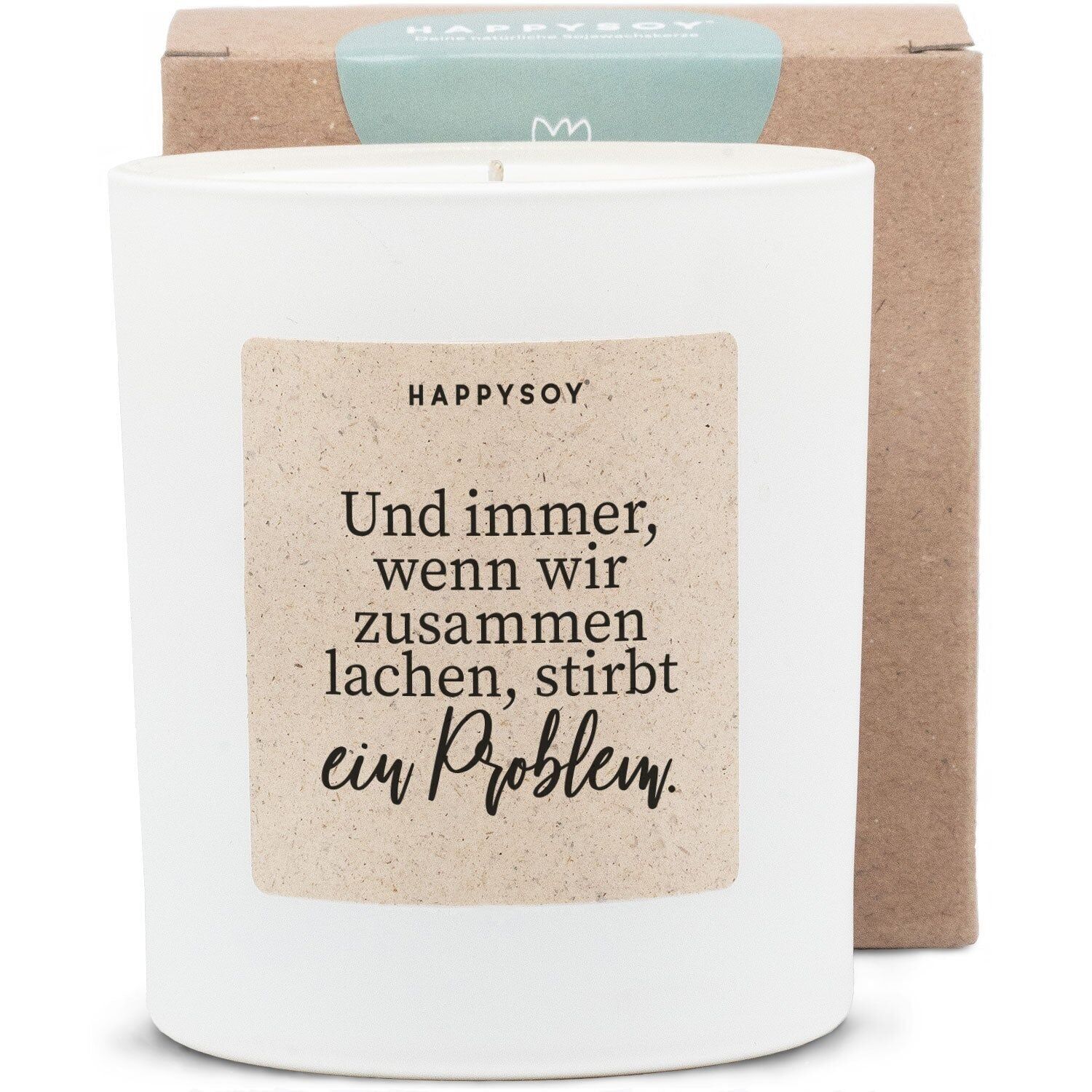 Vela perfumada - Y cada vez que reímos juntos, un problema desaparece.