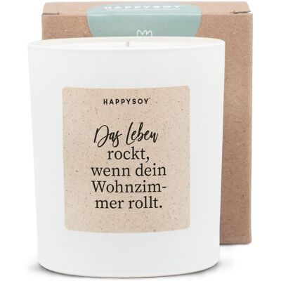 Scented Candle - Life rocks when your living room rolls