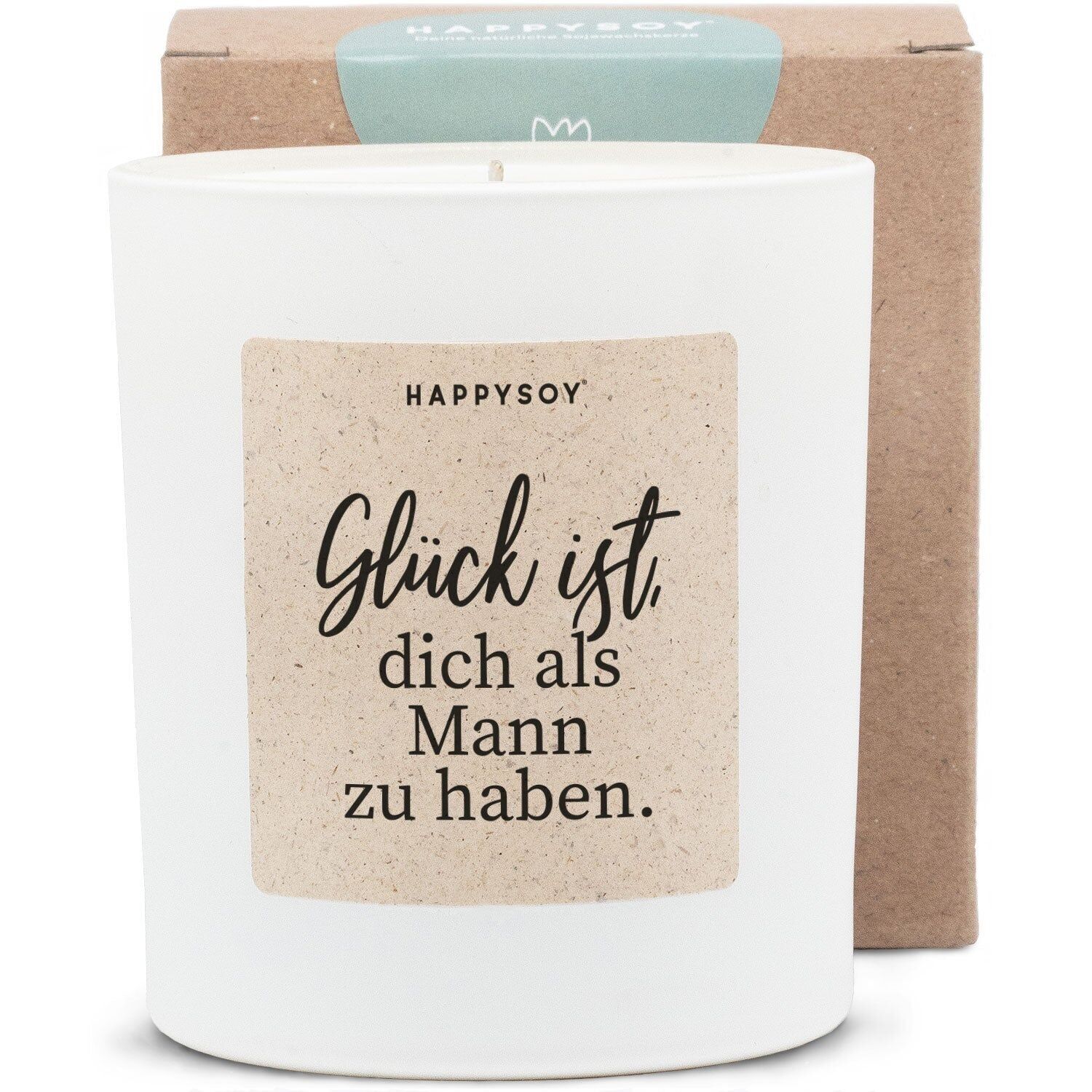 Scented candle - Happiness is to have you as a man