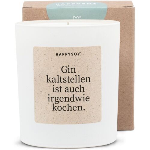 Duftkerze - Gin kaltstellen ist auch irgendwie kochen.