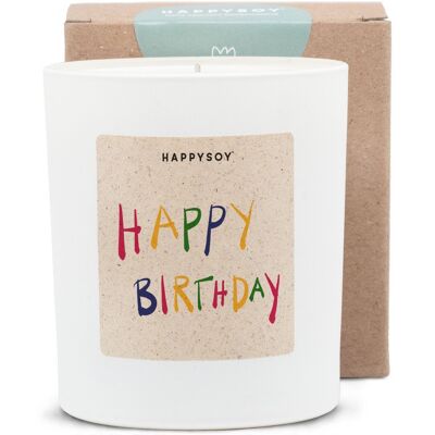 Scented candle - HAPPYSOY® by Steffi Bauer Happy Birthday colorful